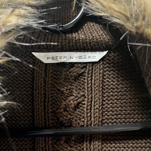 Peter Nygard Faux Fur Vest in Brown and Tan - Picture 5 of 7